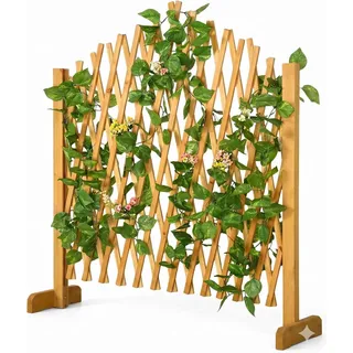 GARDEBRUK® Rankgitter Gartenzaun bis 200 cm ausziehbar faltbar verstellbar Garten Balkon Spalier Rankhilfe Pflanzengitter