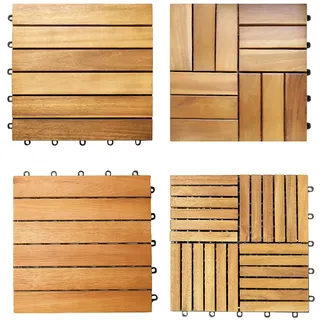 Holzfliese Mosaik - ca. 30 x 30cm, Akazien braun