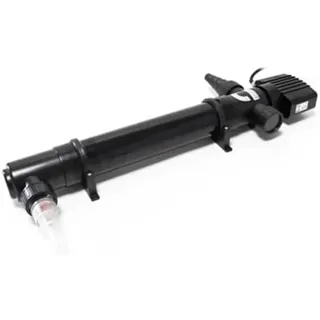 VIALIA UVC Klärer, Modell: CUV-155, 55 Watt, 5.000 l/h, Teichklärer mit 3 Anschlüssen 19/25/31/38 mm, UV-Schauglas, Teichfilter mit Pumpe für den Gartenteich