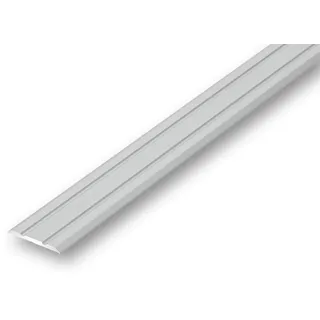 (7,23EUR/m) Übergangsprofil 25 x 900 mm silberfarben selbstklebend flach | Ausgleichsprofil | Nahtdeckprofil | Laminat Türprofil | Alu Leiste