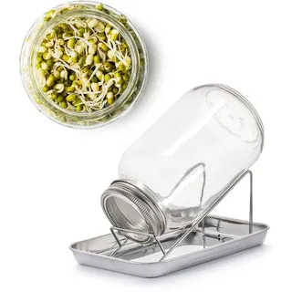 BigDean Sprossenglas Keimglas Set 1000ml