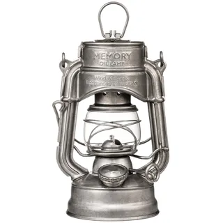 Thous Winds Retro Sturmlaterne, Petroleumlampe Outdoor (Sturm Version), “Memory” Kerosin Laterne für Outdoor, Camping, Wandern, Terrasse, Picknick - Winddicht, mit Tragegriff, Retro Silber