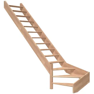 DOLLE Raumspartreppe Paris 1⁄4 gewendelt  Buche