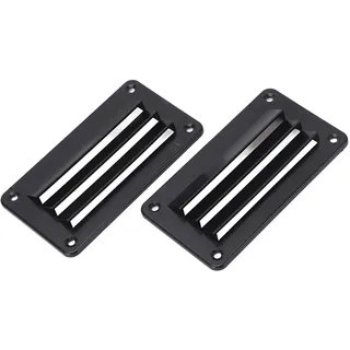Stilvolles 2-teiliges Wohnmobil-Lüftungsgitter, Wohnmobil-Lüftungsgitter, ABS, Sicherer Ersatz mit Schrauben für Badezimmer, Boot (Schwarz)
