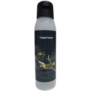 Tupperware to Go Eco 500 ml Ecoeasy Wasserflasche Flasche Sportfreund Eco Easy Flip Top Trinkflasche EcoEasy geeignet für Getränke 500ml Fußball schwarz