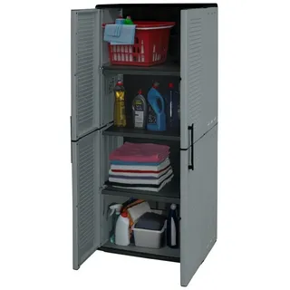 GarPet Gartenschrank Kunststoff Balkon Schrank Wetterfest Haushaltsschrank Werkstatt