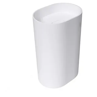 doporro Waschbecken Standwaschbecken Standsäule freistehend aus Mineral mit Nano Colossum, besonders leichte Reinigung weiß 52 cm x 85 cm x 38 cm