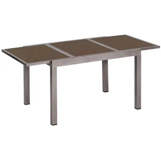 Merxx Amalfi Gartentisch 120 x 90 x 75 cm grau ausziehbar