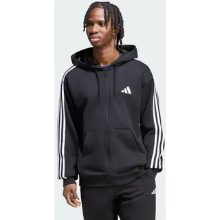 adidas Essentials 3-Streifen Kapuzenjacke Herren Schwarz 3XL
