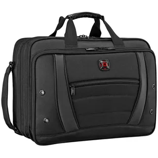 WENGER Synergy Laptop-Tasche zum Umhängen Damen & Herren, 17 Zoll Notebook, 19 l, Organizer, Büro Business Uni Reisen, Schwarz, 612475