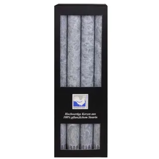 Kerzenfarm Hahn Stearin Stabkerze Set - grau
