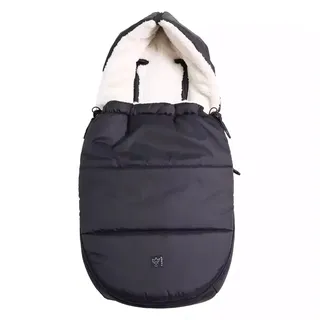 Kaiser Hoody 2.0 Fußsack Babyschalenfußsack Schwarz Baby Kapuze Sherpa Fleece