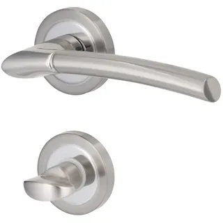 Alpertec WC-Rosettengarnitur Lena Messing Bi-Colour rund