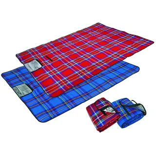 Picknickdecke Tragegriff Isoliert Klettverschluss 175 x 135 cm Rot