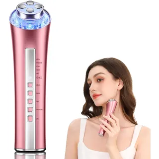 CARER SPARK Gesichtsmassagegerät Gegen Falten Skin RF Schönheitsgerät mit 3 LED Licht EMS Phototherapie für Anti-Aging Faltenreduzierung feine Linienreduktion Radiofrequenz Hautpflegegerät