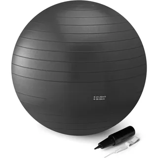 Amazon Basics Pilates-Ball Schwarz 58-66 cm