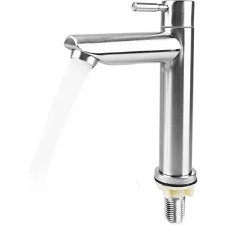 Lntyq - Gäste-Kaltwasser-Wasserhahn, nur Kaltwasser-Wasserhahn, Edelstahl-Kaltwasser-Wasserhahn, Kaltwasser-Wasserhahn, Waschbecken-Wasserhahn, für