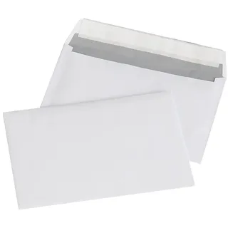 OFFICE PRODUCTS Briefumschläge weiß, C6, ohne Fenster, haftklebend, 80g/m2, 1000 Stück