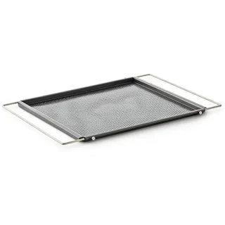 Betty Bossi Backblech gelocht ausziehbar 40–68 cm – antihaftbeschichtetes Lochblech aus Metall – hitzebeständig & platzsparend für jeden Backofen