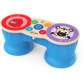 Baby Einstein 12610 Hape Upbeat Tunes Magic Touch Holztrommel, Musikspielzeug aus Holz, mit 6 Melodien, mehrfarbig