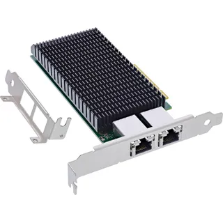 InLine Dual 10-Gigabit Netzwerkkarte, 2x RJ45 10Gb/s, PCIe x8