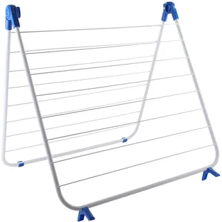 axentia Badewannen-Wäscheständer, ca. 10 m Trockenlänge, 66 x 64 x 14-120 cm, Weiß