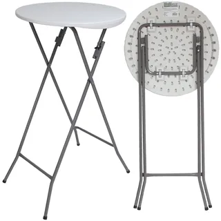 Trutzholm Stehtisch Ø 60 cm klappbar Weiß