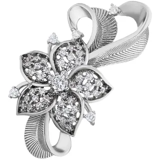 Secretforyou Brosche Brosche Anstecknadel 925 Silber Zirkonia Steine Echtschmuck silberfarben