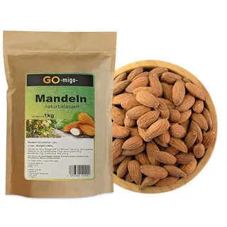 Kalifornische Mandeln naturbelassen Mandelnkerne braun 1000g - Top & Frisch