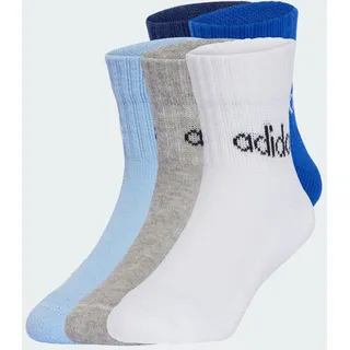 adidas Kids Linear Ankle Socken 5er Pack Dark Blue / Royal Blue / Glow Blue / Medium Grey Heather 28-30