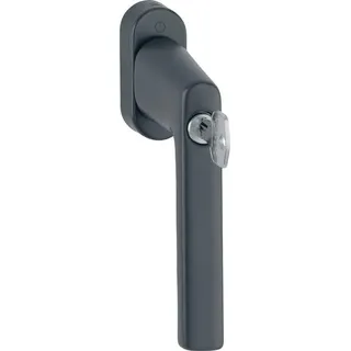 HOPPE Fenstergriff Hamburg 0700LS/U26 100NM Alu.F9714M schwarz ma 32-42mm abschl.