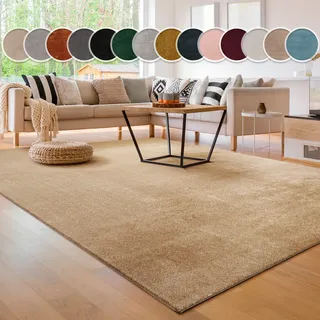 Paco Home Cadiz 630 Kurzflorteppich 300 x 400 cm beige