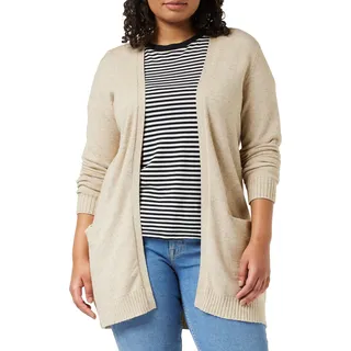 VILA Strickjacke VIRIL OPEN KNIT CARDIGAN-NOOS per pack Beige - XS