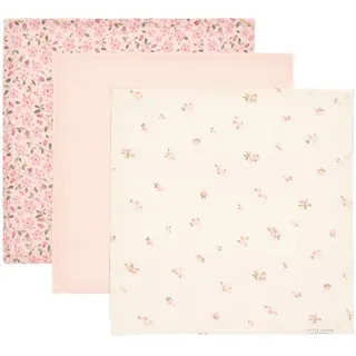 Little Dutch Mundtücher Spucktücher Mulltücher Musselin 3er Set (25x25 cm) Baumwolle rosa - Fairy Garden