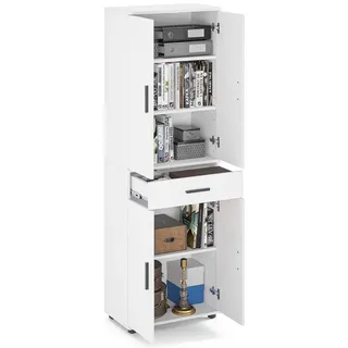 komto Porto Kleiderschrank 180x34x60 cm weiß