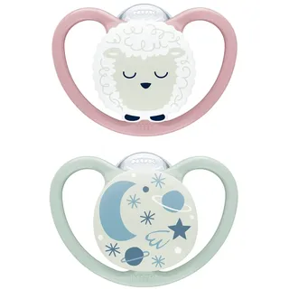 NUK Space Night Silikon 2 Stück Schaf/Nachthimmel (10175330)