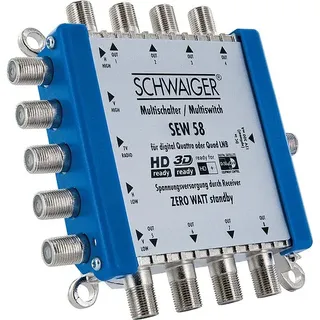 Sat-Multischalter - 5 auf 8, eco passiv, Betrieb ohne Strom- anschluss