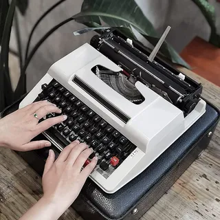 Schreibmaschinen Vintage Handbuch Klassiker Retro Alter Maschinen -textverarbeitung Schreibmaschine Mit Koffer Und Band,Geschenke Für Vintage -Liebhaber