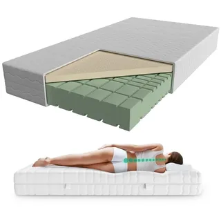 AM Qualitätsmatratzen - Premium Latex-Matratze 180x200cm mit Natur Latex - H3 - Hochwertige Matratze mit 4cm Latex-Auflage - 23cm Höhe - Made in Germany