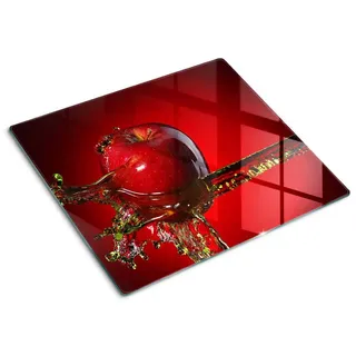 Tulup Schneidebrett Spritzschutz Abdeckung Gehärtetes Glas Herdabdeckplatte Apfel Wasser, (1-St) 80 cm x 52 cm