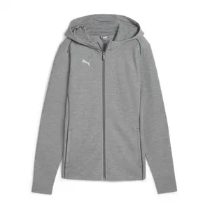 Puma teamFINAL Casuals Kapuzenjacke Damen 33 medium gray heather/silver XL