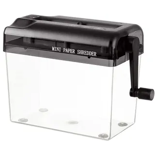 Poo4kark Manueller Aktenvernichter Desktop handbetriebener Office Home A6 Mini-Aktenvernichter
