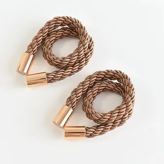 A.Monamour 2 Stück Magnetische Vorhang Raffhalter Vorhanghalter Gardinenhalter Halterungen Modern Gardinen Spangen Halter Stark Magnete Seil Kordel Gewebte Schnallen Dekoration - Heller Kaffee