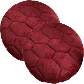2-teilig Sitzkissen Rund Kordsamt Stuhlkissen Stuhlauflage rutschfest, Stuhlkissen Waschbar, Sitzkissen Gartenstuhl für Esszimmerstühle, Hocker, Bürostühle(2,2pcs:16in/40cm)
