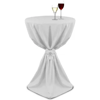 Beautissu Stehtischhusse Giulia Weiß Ø 70 cm