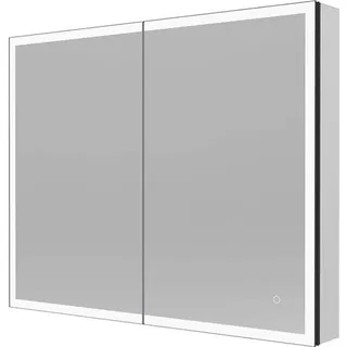 Home Deluxe EVE Spiegelschrank 100 x 80 x 0 cm Schwarz