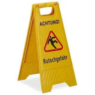 Relaxdays Achtung Rutschgefahr Aufsteller