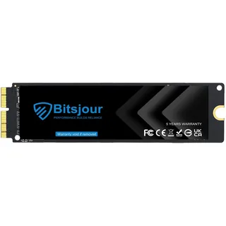 Bitsjour 512GB Interne SSD Festplatte Upgrade für MacBook Air A1465 A1466(2013-2015,2017), MacBook Pro Retina A1398 A1502(2013-2015), Originale Schnittstelle M.2 NVMe PCIe 3.0, mac OS vorinstalliert