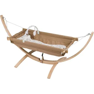 Evila Originals, Fethiye - Gold, Kinderbetten, Babyhängematte, Gold, Baumwolle, 135 x 44 x 56 cm - Gold