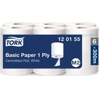 TORK 120155 1-lagig,unperforiert weiß L300ca.mxB200ca.mm 6x1 Rl.